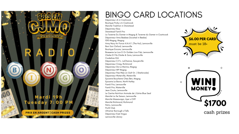 CJMQ Radio Bingo