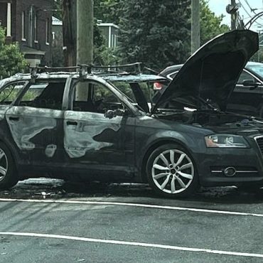 Bromptonville car fire